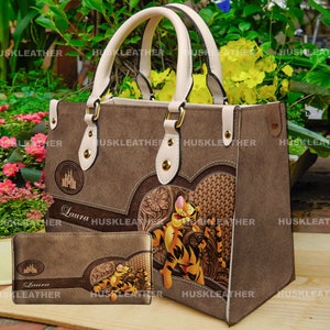 Personalisierte Winnie The Pooh Tigger Cartoon Ledertasche Handtasche, Tigger Frau Geldbörse, Tigger-Liebhaber Handtasche, benutzerdefinierte Ledertasche, Umhängetasche