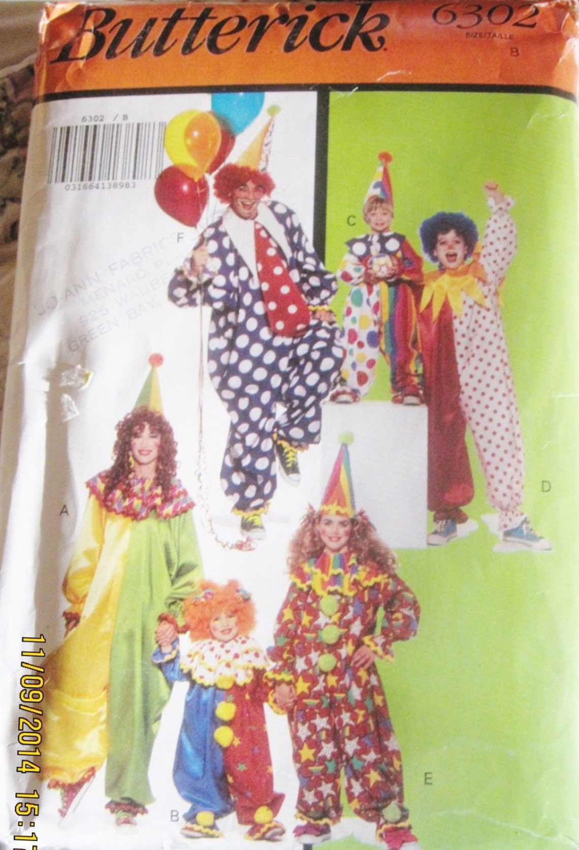 2 Clown Costume Patterns Sml Halloween Horror & Circus Etsy