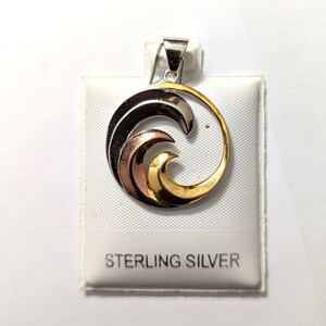 sterling silver jewelry wave circle of love pendant prom mother&#39;s day
