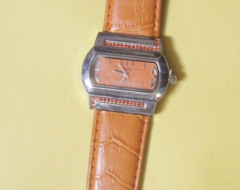 Orange watch bijoux terner designer fashion wristwatch jewelry