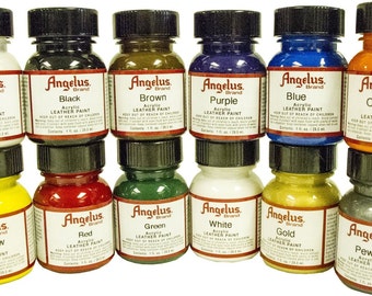 Kits de inicio de pintura de cuero de Angelus acrílico