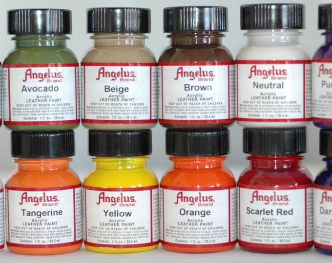 Angelus Acrylic Leather Paint Starter Kitsspring Colors Starter Kit 12