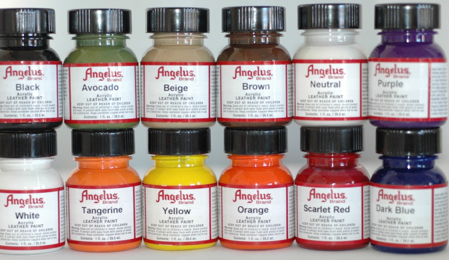 Angelus Acrylic Leather Paint Starter Kits New Colors Metallic 18k