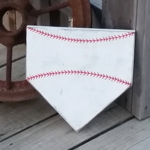 Blank Home Plate Sign - Baseball Wall Decor - Do It Yourself DIY - Customize Your Own - Emply Baseball Sign - Craft Supplies - Softball