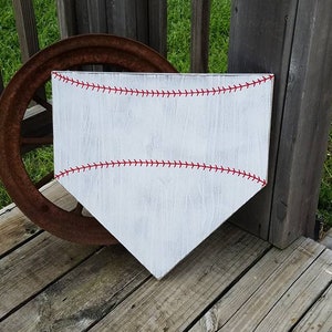Large Blank Home Plate Sign - Baseball Wall Decor - Do It Yourself DIY - Customize - Empty Baseball Sign - Craft Supplies - Softball