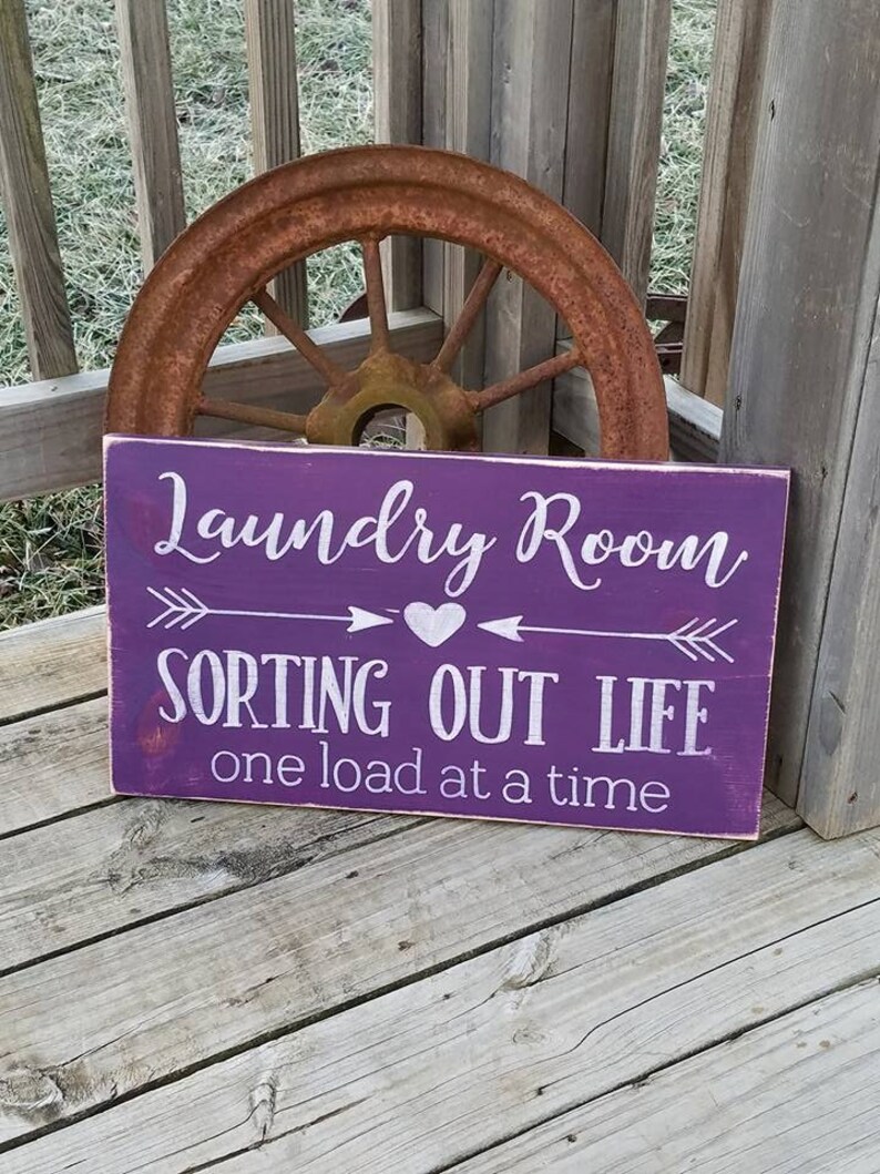 Laundry Room Sign Sorting Out Life One Load At A Time Etsy