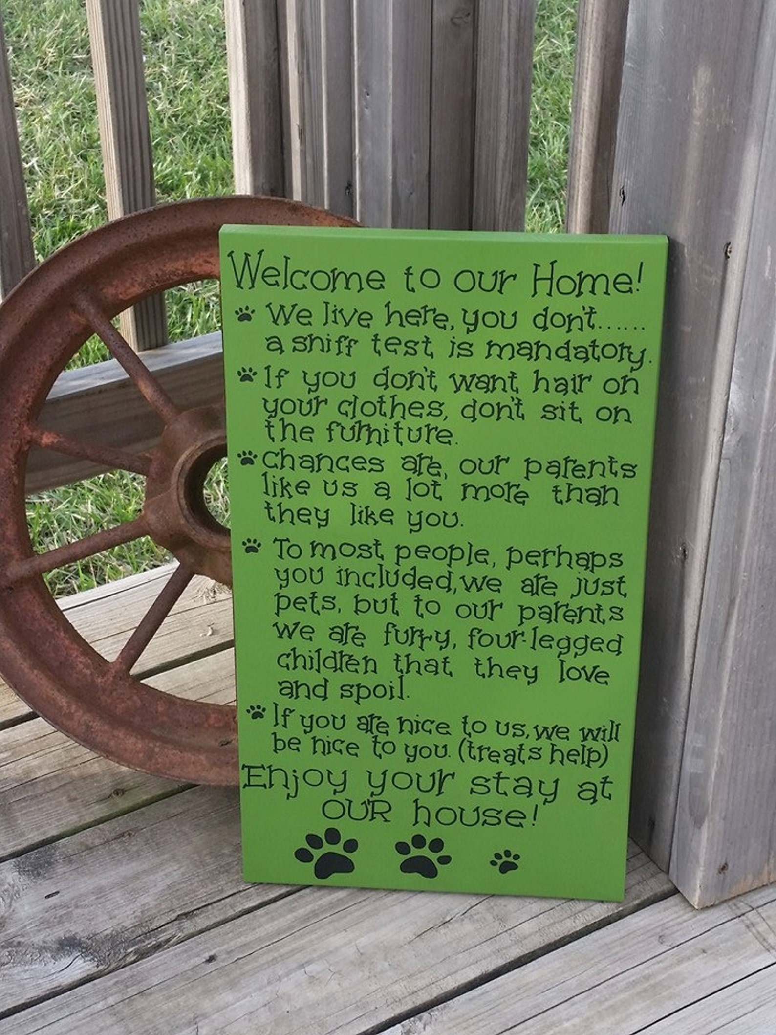 wooden-dog-sign-pet-rules-for-the-home-rules-for-non-pet-etsy