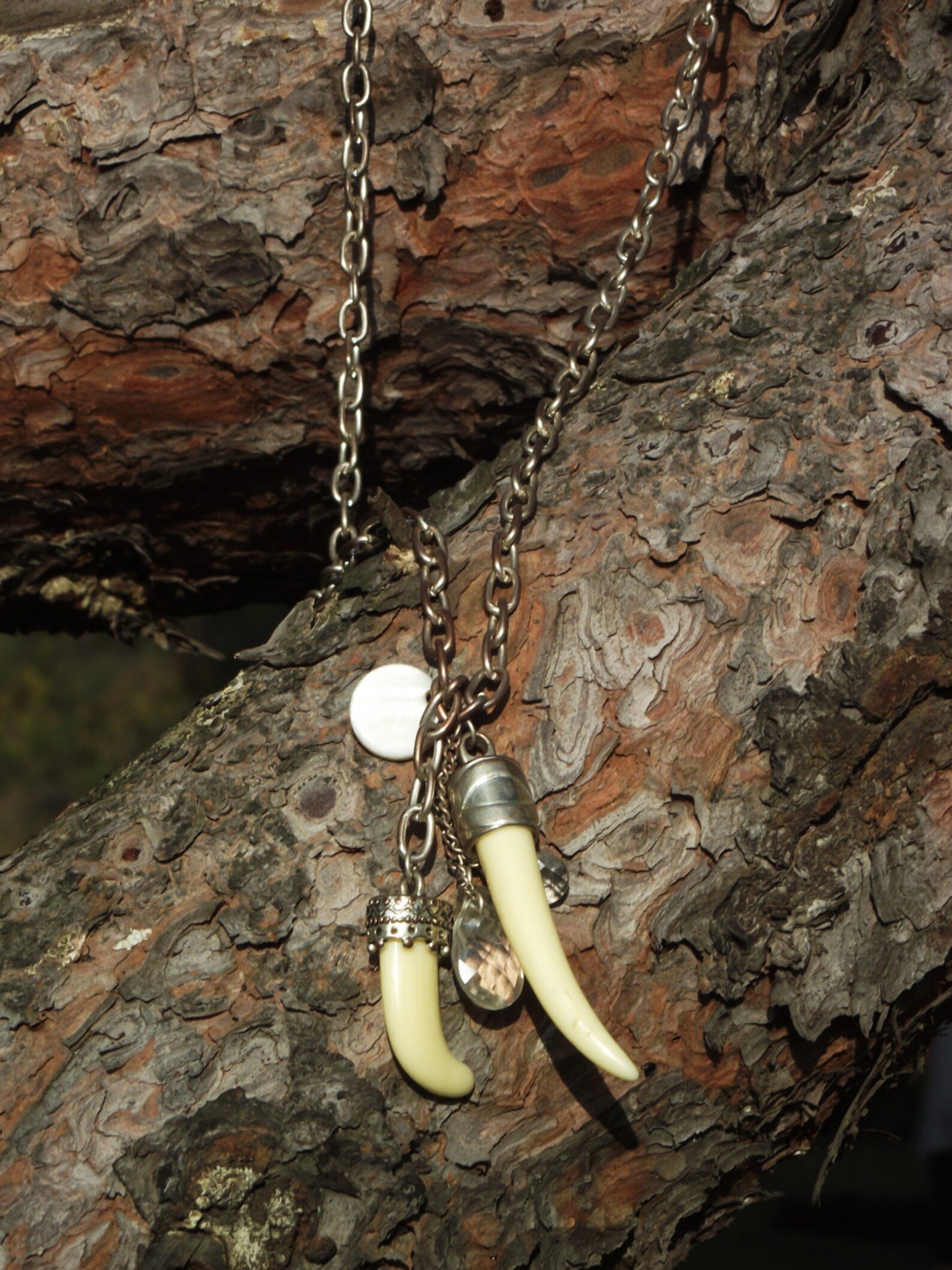 Charms Tribal Necklace Fang Necklace Bohemian Pagan Ethnic Etsy