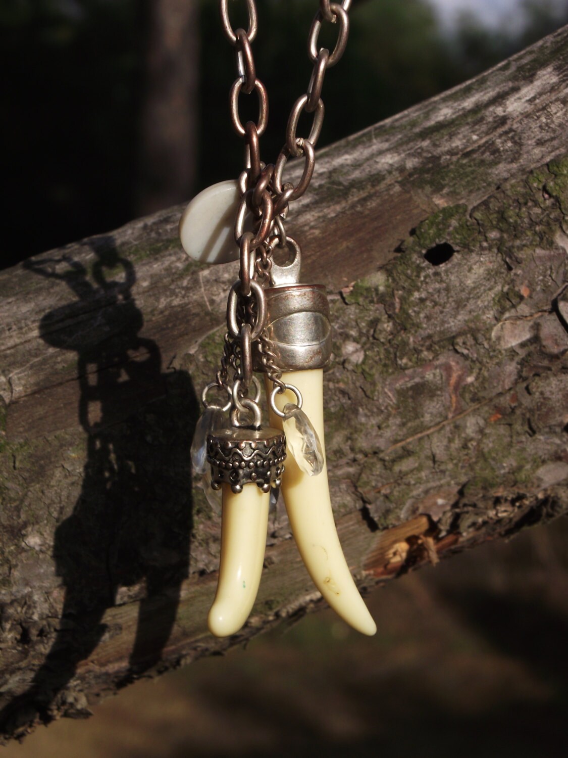 Charms Tribal Necklace Fang Necklace Bohemian Pagan Ethnic Etsy