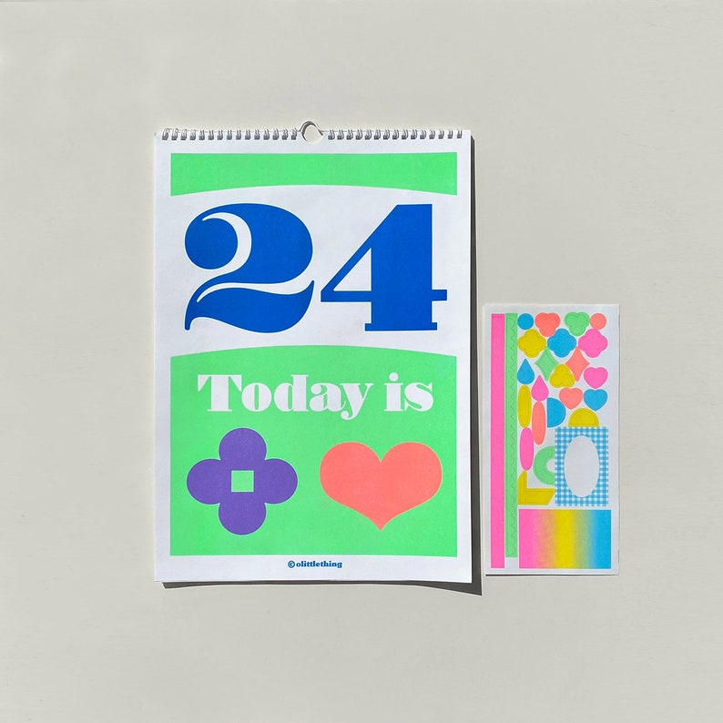 2024 Risograph Wall CalendarA3 image 2