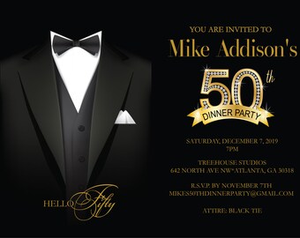 9 Black Tie Invitation Template