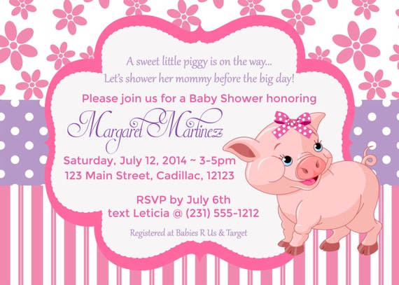 diy baby shower invitations girl