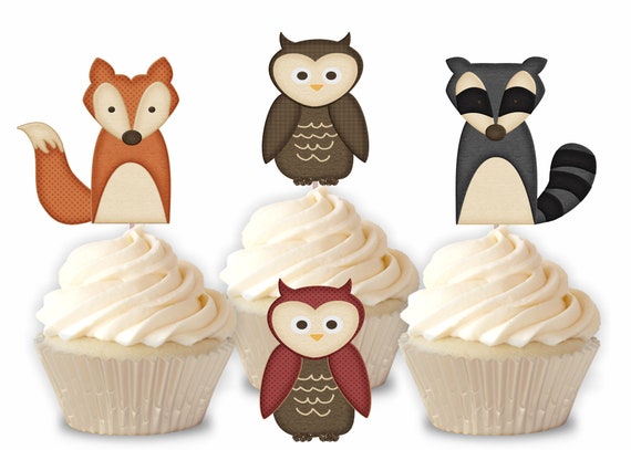 woodland animal cupcake wrappers