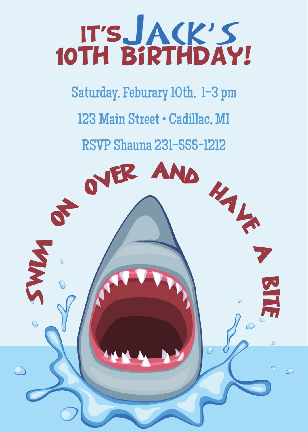 Shark Pool Party Invitation Kids Party Printables Etsy shark-pool-party-invitation-zazzle