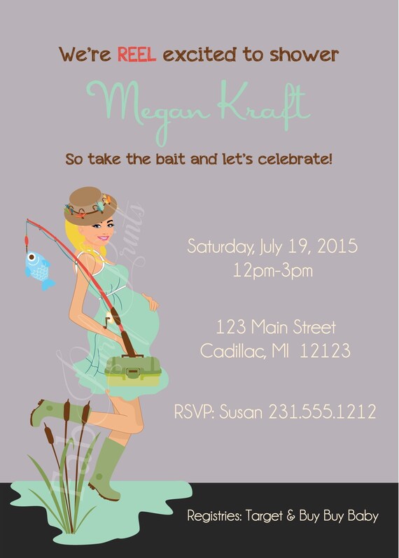 fishing themed baby shower invitations