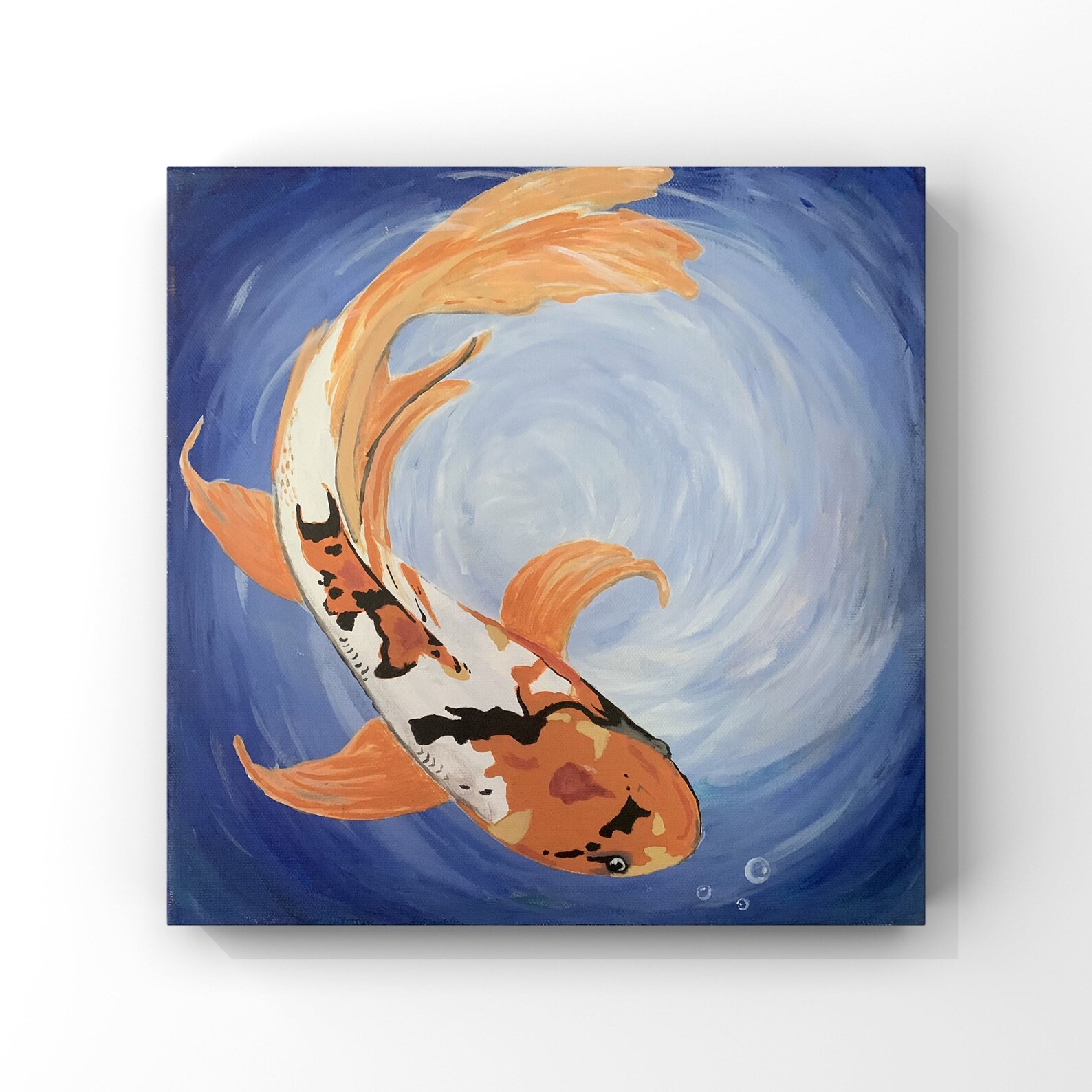 Japanese Koi Fish Art Framed Acrylic Painting Etsy Australia