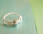 Sterling Silver Tie The Knot Bow Ring Handmade by BareandMe on Etsy, Handcrafted Tie The Knot Bow Rings Perfect for Your Wedding Party Gifts