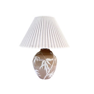 Vintage Ceramic Faux Bamboo Table Lamps / Lighting / Vintage Home Decoration