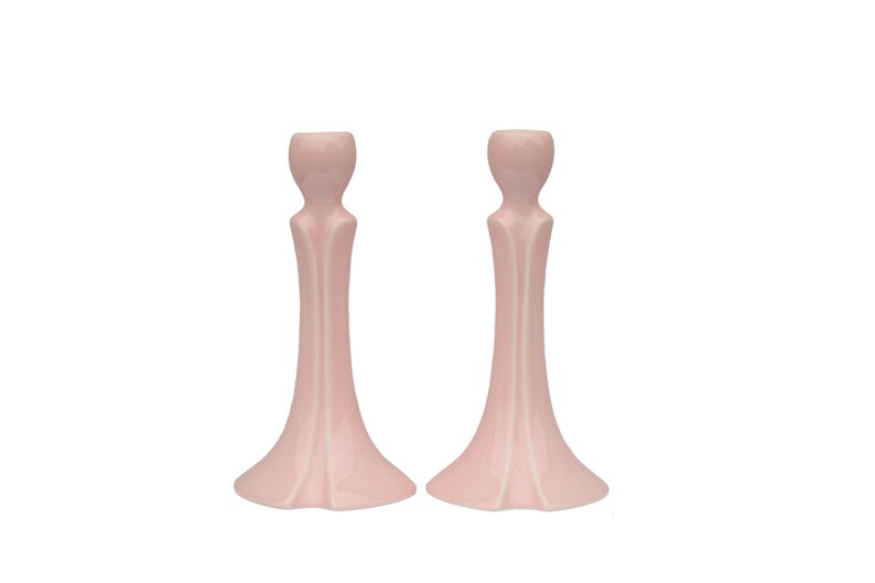 Vintage Haeger Pink Candlestick Holders / Candle Holders / Etsy