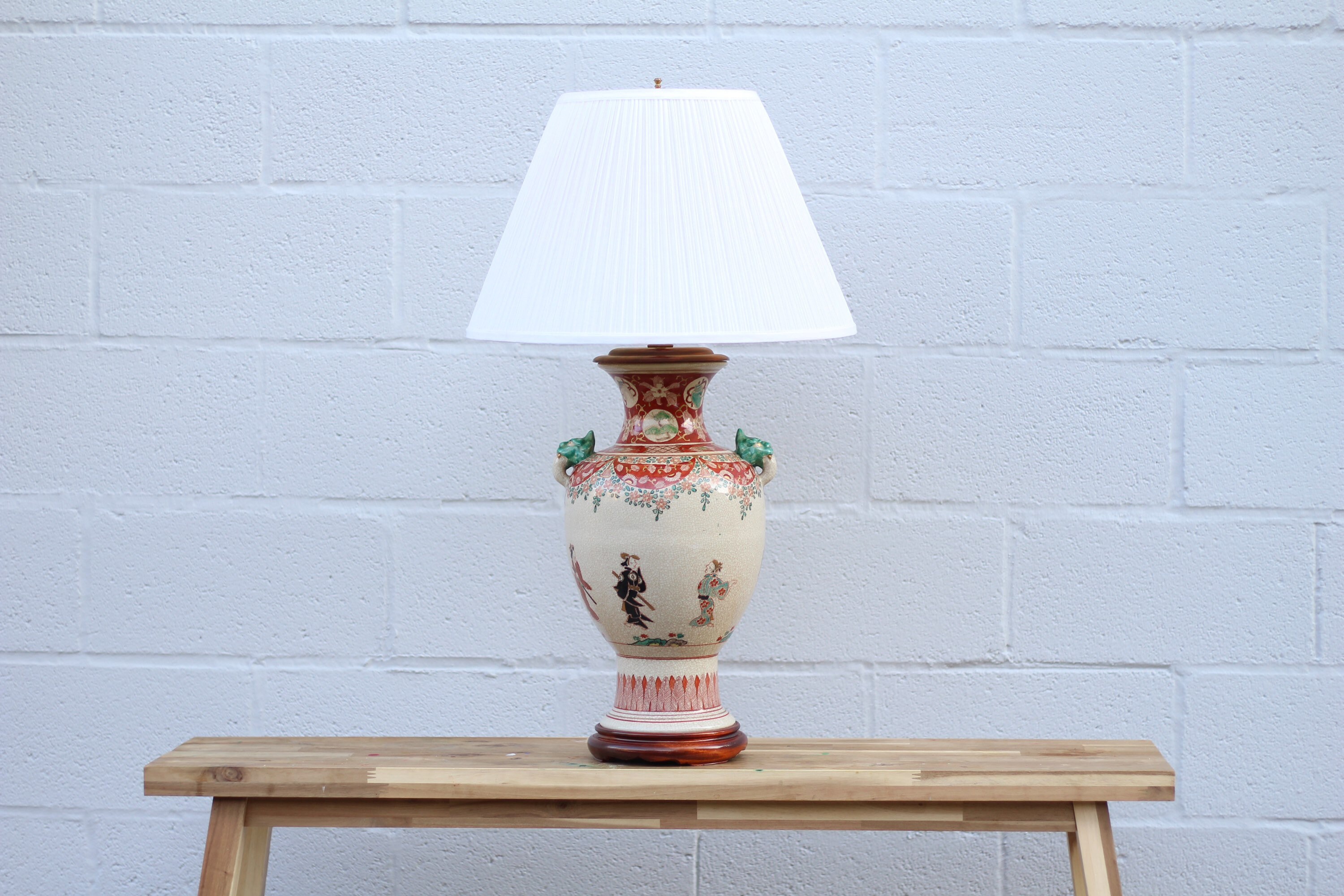 Vintage Japanese Table Lamp / Japanese Porcelain lamp / Asian Etsy