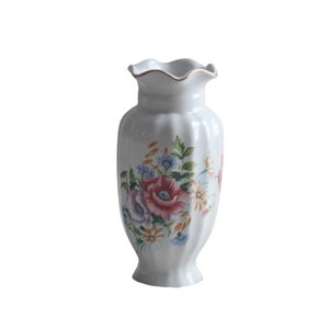 Vintage Floral Ceramic Vase / Vintage Home Decoration