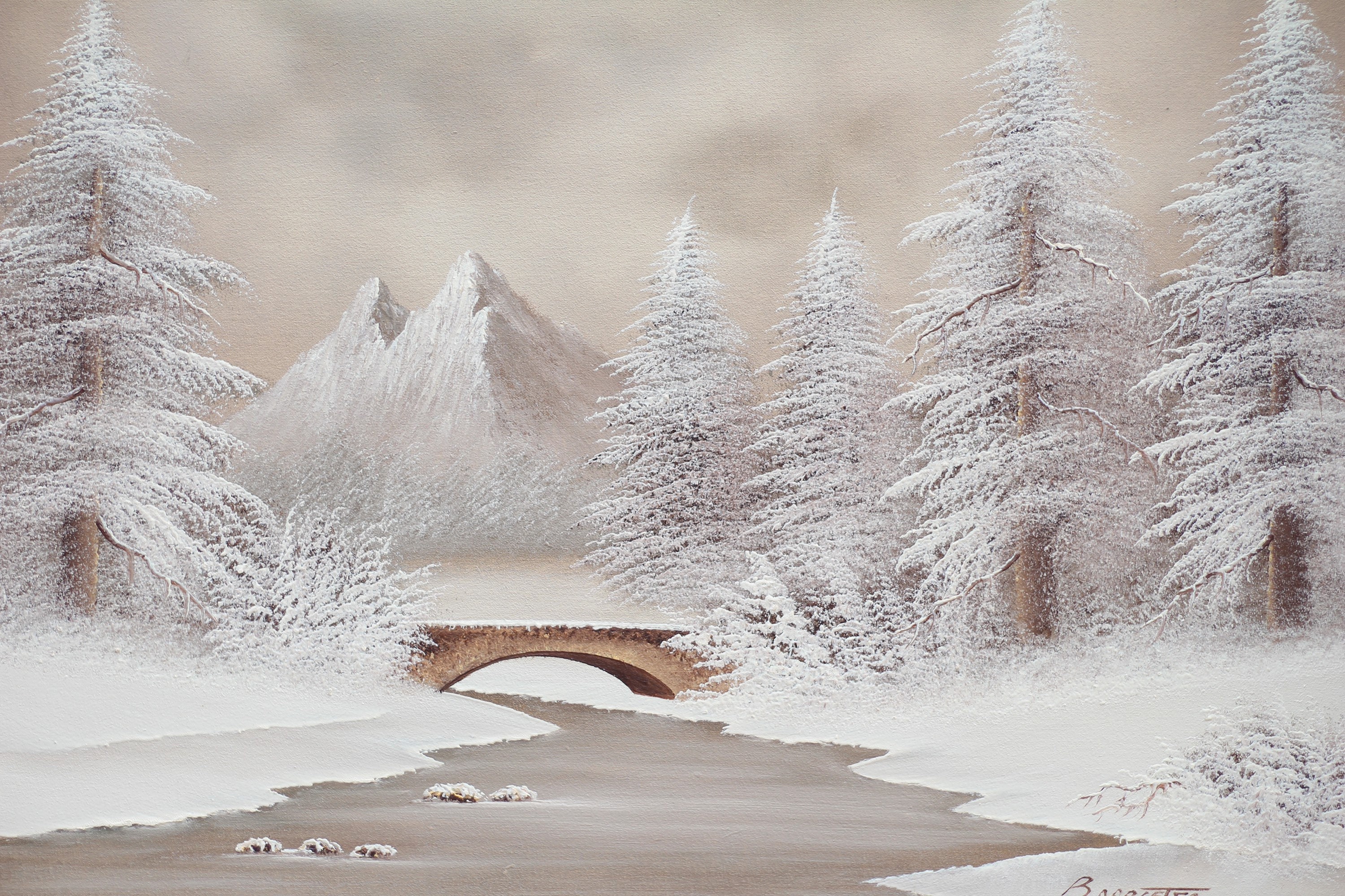 Vintage Winter Scene Original Oil Painting Canvas / Oil Etsy UK