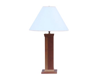 Große Vintage Mid Century Massivholz Lampe / Beleuchtung / Vintage Wohndekoration