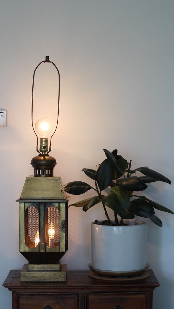vintage lantern table lamp