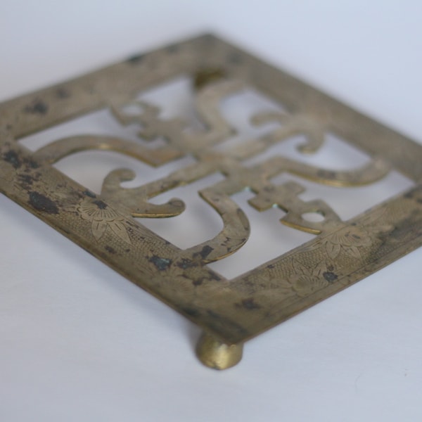 Chinese Brass Trivet Etsy