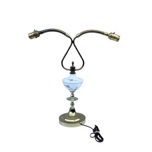 Vintage Mid Century Brass Lamp with 2 Arms / Lighting / Vintage Home Decoration