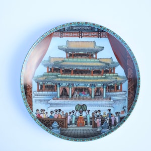 Vintage Chinese Porcelain Hand Painted Plate/ Imperial Jingdezhen Porcelain Plates / Decorative Plate / Vintage Oriental Plate