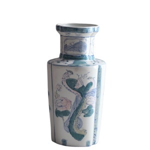 Wazon z porcelany chińskiej / Wazon z ptakami i kwiatami / Dekoracja domu w stylu vintage