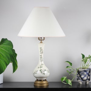 Vintage Floral Ceramic Lamp / Lighting / Vintage Home Decoration