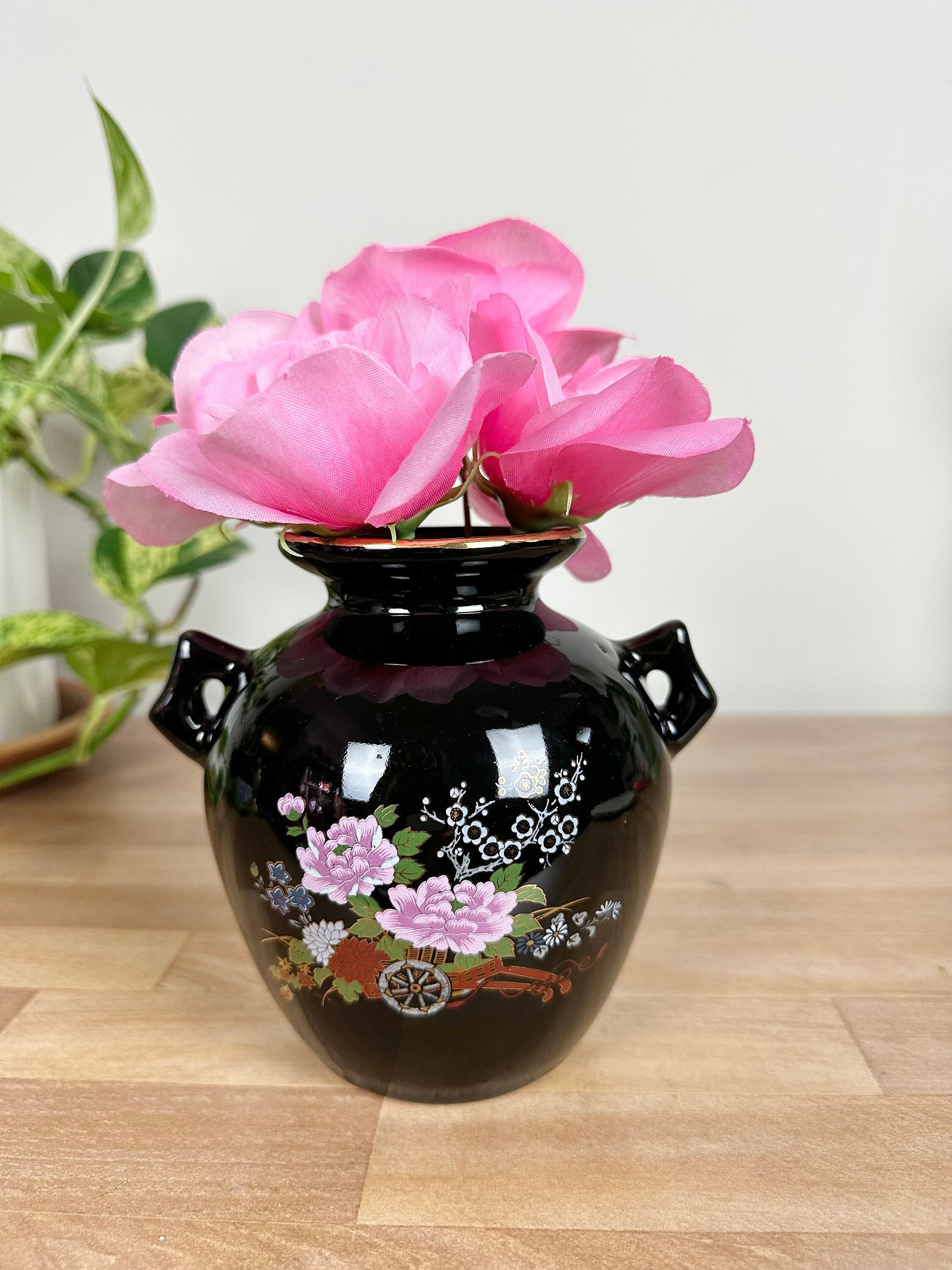 ★JAPANESE MODERN VINTAGE FLOWER VASE ★ Japanese Flowers Vase / Ceramic Floral Vase / Vintage Home