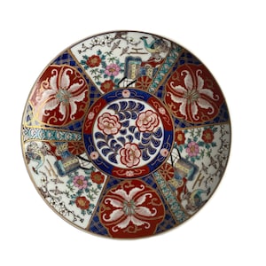 plateau rond japonais vintage / assiette de service en porcelaine japonaise