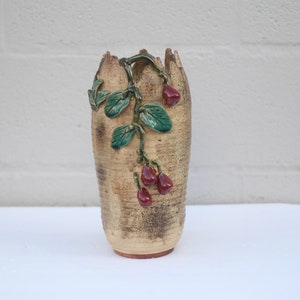 Vintage Pottery Vase / Fruit Vase / Vintage Home Decoration