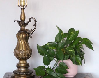 Vintage Brass Table Lamp/ Victorian Pitcher Table Lamp