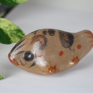 Vintage Tonala Mexico Pottery Fish Figure/ Mexican Folk Art Fish / Vintage Home Decoration