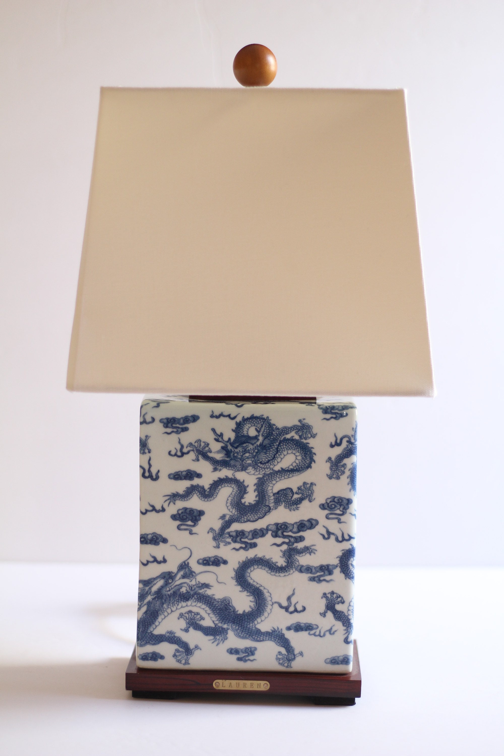 Ralph Lauren Dragon White and Blue Table Lamp / Chinese - Etsy UK