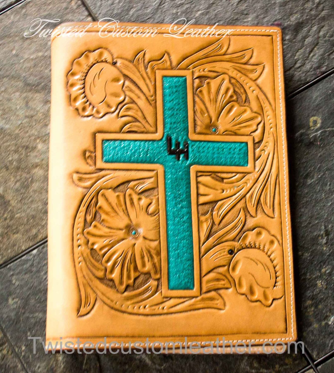 Custom made leather bible cover etsy