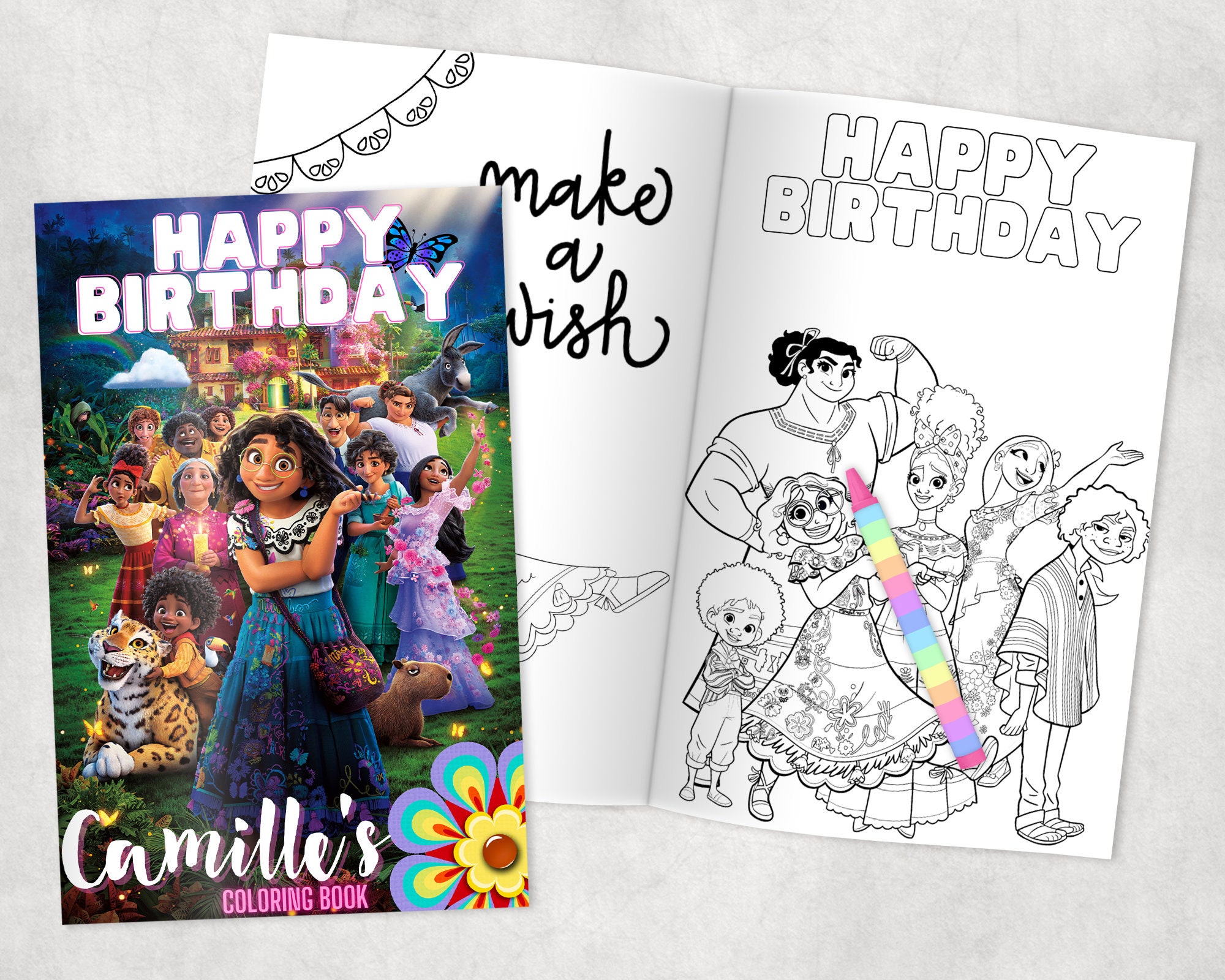 Encanto Personalized Coloring Books Custom Party Favors Etsy