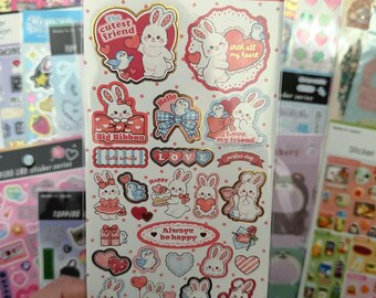Überraschungstüte mit Stickerbögen | Stickerbögen mit Überraschungsmotiven | Kawaii-Journal-Sticker | Scrapbooking- und Planerzubehör | Niedliches Geschenkset für Schreibwaren