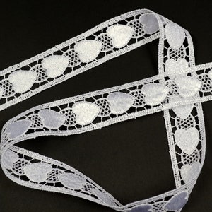 Optic white guipure lace trim 1405.
