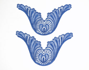 Blue guipure applique 5186.