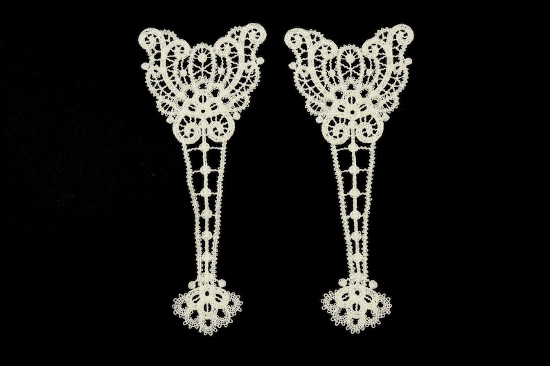 Guipure appliques cream patches decorative appliques clothing patches wedding accessories 3197.