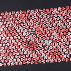 Wide guipure lace trim 7074
