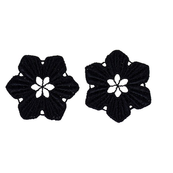 Black Lace Applique Etsy