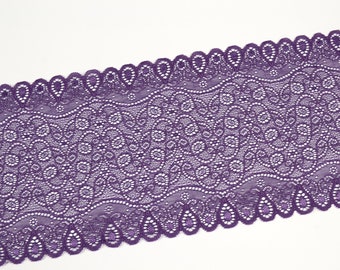 Purple lace elastic beautiful 1697