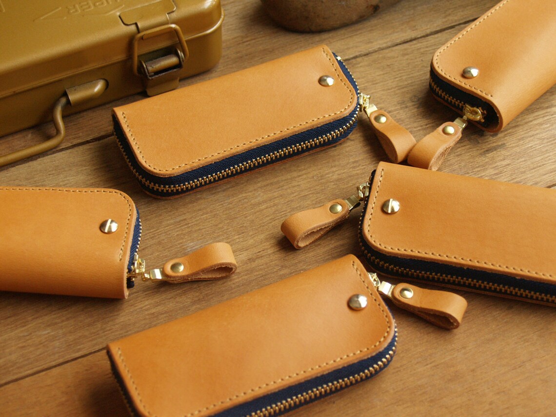 Leather Key Case Leather Key Purse Leather Key Holder Etsy