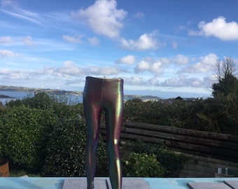 Irisierende Mermaid farbige holographische Hologramm Leggings Meerjungfrau